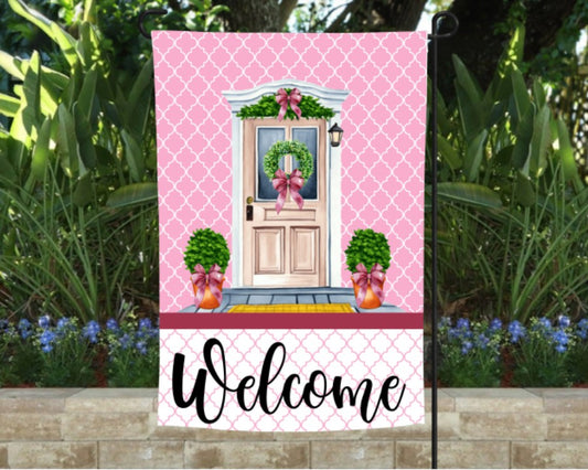 Front Door Welcome Garden Flag